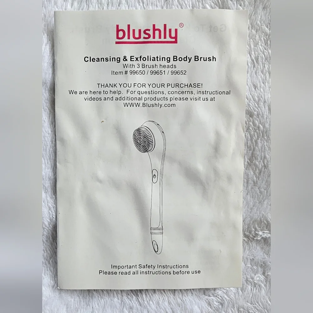 Battery Powered Body Brush, with 4 Cleansing Brush Heads, Exfoliating Body Brush